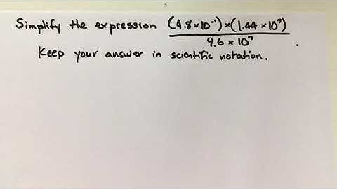 Simplifying an expression with numbers in scientific notation