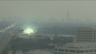 Lighting strike caught on camera in Texas