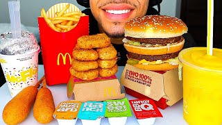 ASMR MCDONALDS CHICKEN NUGGETS CORN DOG OREO MCFLURRY BIG MAC FRIES JERRY EATING SOUNDS MUKBANG 먹방