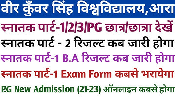 Vksu के सभी छात्र-छात्रा देखें  | Part-1 B.A/Part-2 Result जारी करो | Part-1 Exam Form Date जारी करो