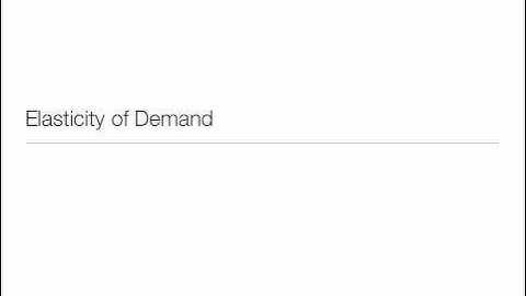 Inelastic and Elastic Demand Economics