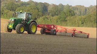 Rolling Winter Wheat with John Deere 6215R & HE-VA Roller