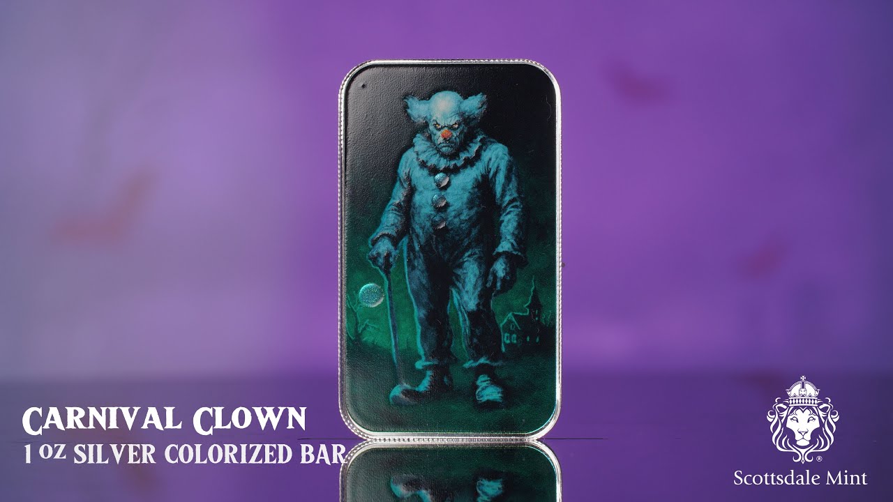 2025 Halloween Horrors | Carnival Clown 1 oz 999 Fine Silver