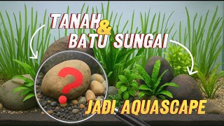 Tumbuh Gak Nih ? Aquascape Pake Tanah dan Batu Sungai ‼️