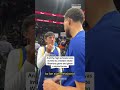 High schoolers makes half-court short, then meets Steph Curry