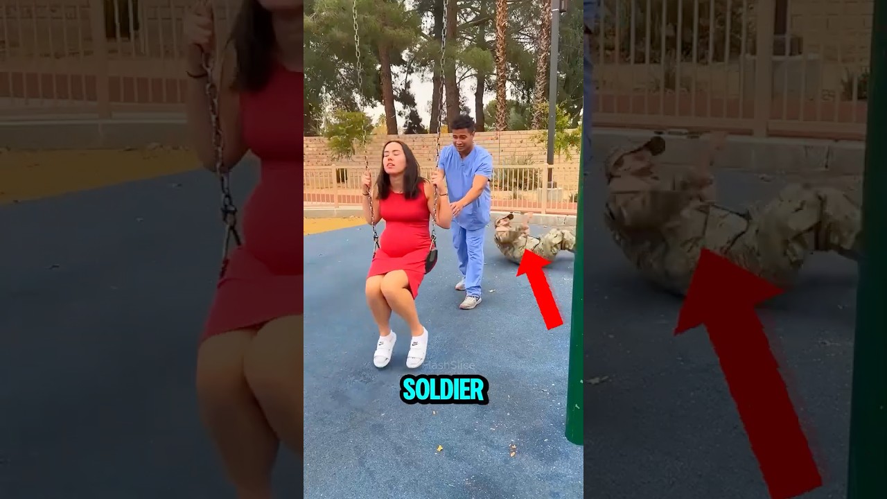 Она не знала, что её муж был позади неё 😭😩