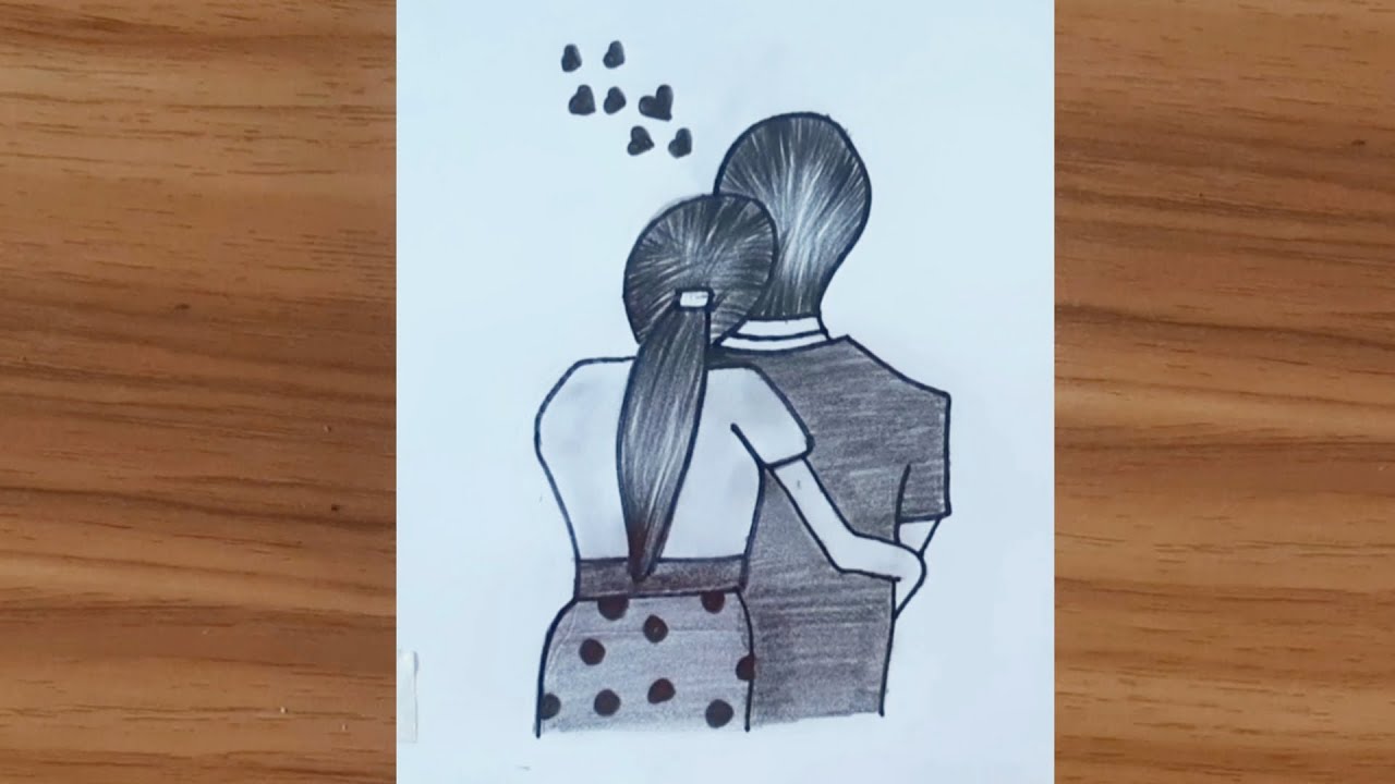 How to draw Romantic Couple with pencil sketch || Couple drawing easy ...