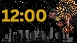 12 Minute New Year’s Eve Countdown Timer 🎆 | Auld Lang Syne Alarm (No Music)