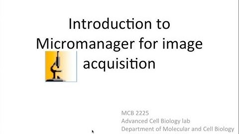 Micromanager Basics