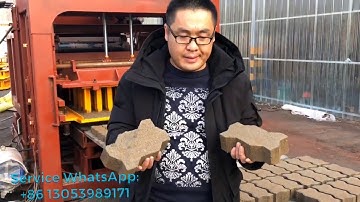 Dated 2020.01.01 New Year testing Zigzag paving stone interlocking bricks from QT10-15 block machine