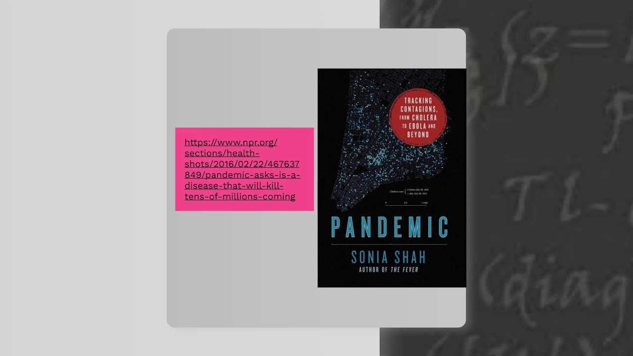 CR.4. Cholera, a cautionary tale