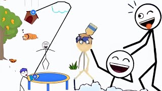 Escape Rope WEEGOON | All Game Levels 61-76 | Funny Stickman Puzzle Gameplay #puzzle #funny #gaming