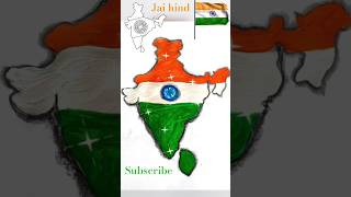 🇮🇳India Map Drawing | Easy &amp; Creative Tricolour Art | Bharat Ka Naksha Drawing for Independence Day
