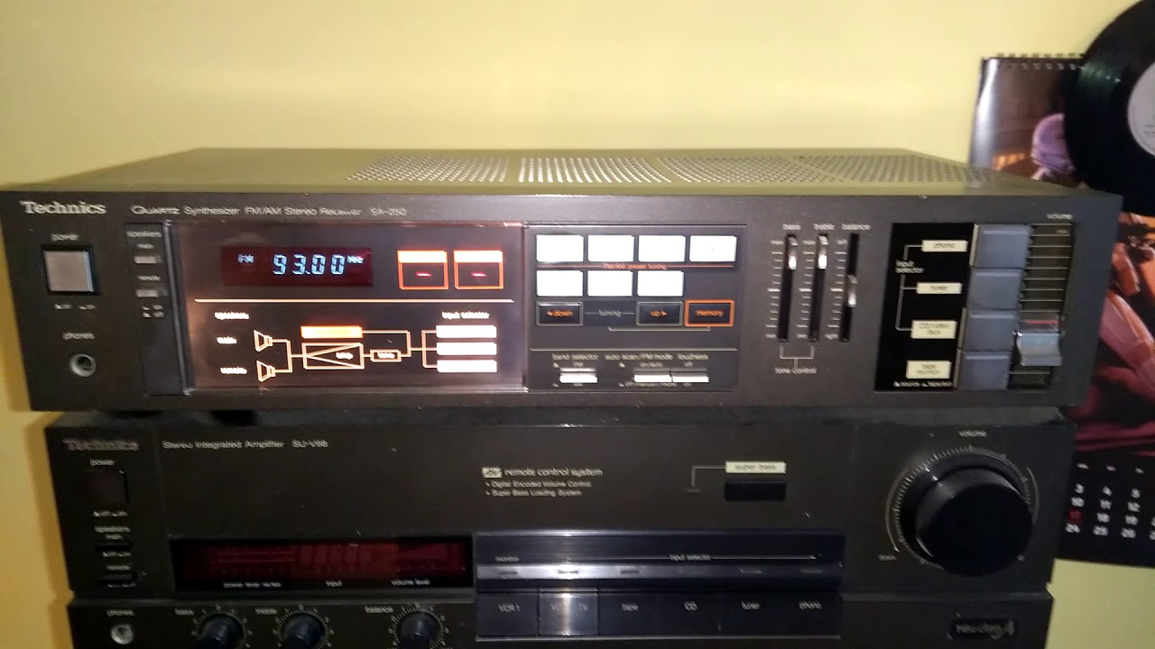 Technics SA-250 Stereo Receiver (vintage 1984-86 amplituner) - YouTube