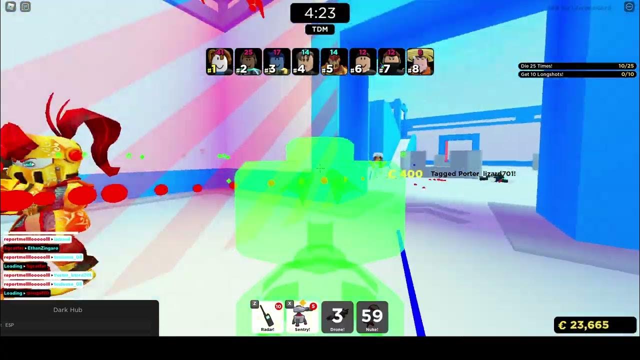 Roblox Big Paintball Gameplay Using Dark Hub and Unlock All Guns