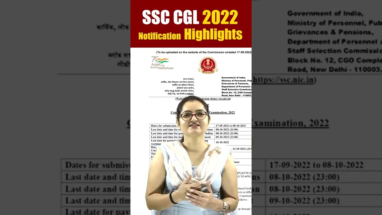 SSC CGL 2022-23 Notification Highlights | Reena Mam | Rice Smart Edu | Shorts