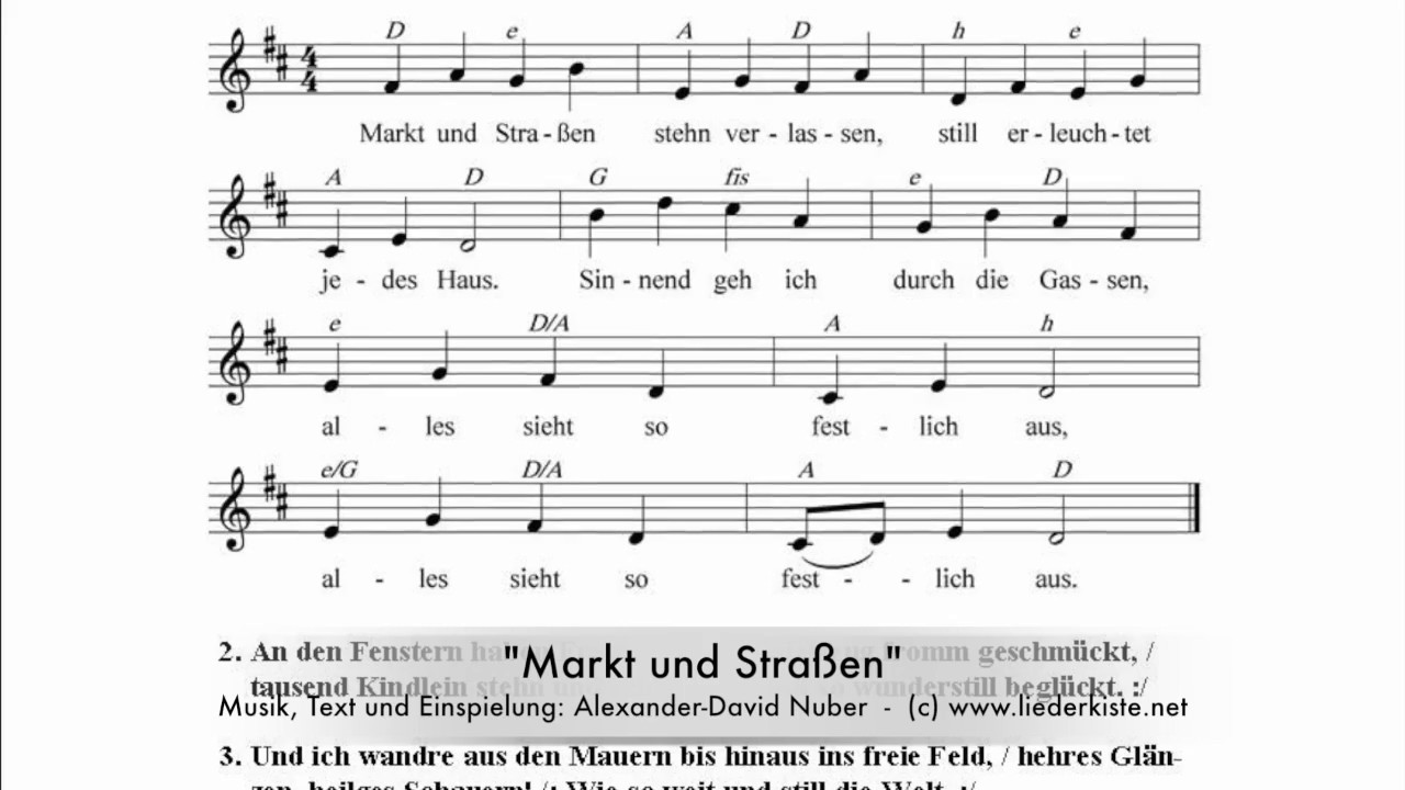 Markt und Straßen stehn verlassen YouTube