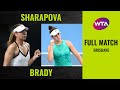 Maria Sharapova vs. Jennifer Brady  | Full Match | 2020 Brisbane Round of 32