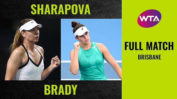 Maria Sharapova vs. Jennifer Brady  | Full Match |...