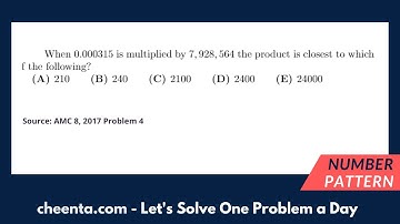 Number Pattern | AMC 8 2017 Problem 4 | Cheenta North America