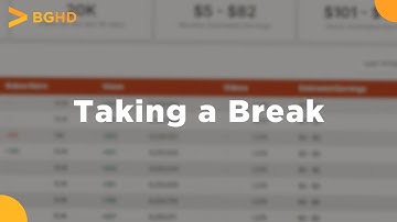 I am taking a break...