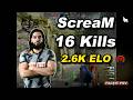ScreaM (16-8) SoloQ (Ancient) | FACEIT avg 2.6k Elo | May 29, 2026