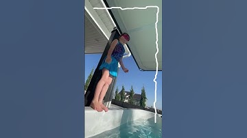 FRONT FLiP into the swimming pool!!  Backyard swim sesh and fun with the family!  #Shorts