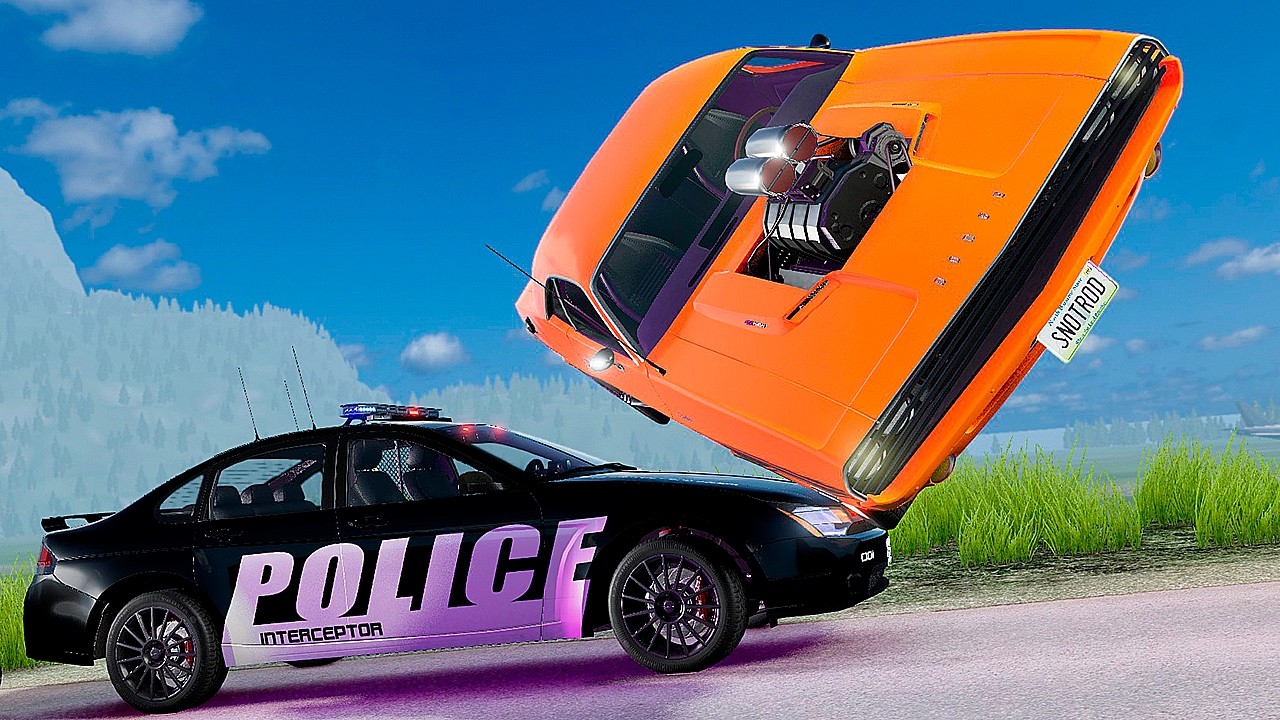 Police Chase and Epic Car Crashes | BeamNG.Drive #44