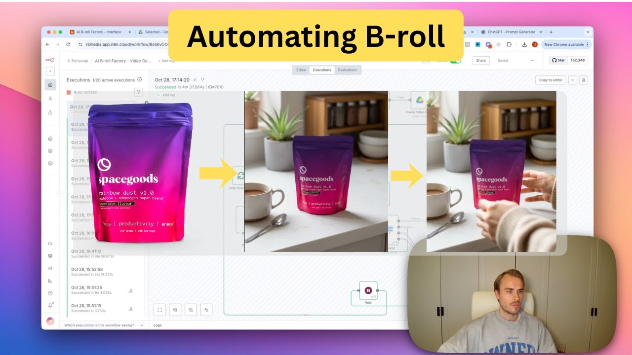 My AI System That Produces B-Roll on Autopilot (Crazy Workflow) - YouTube