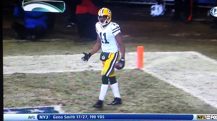 Crazy fumble TD pass Rodgers to Boykin
