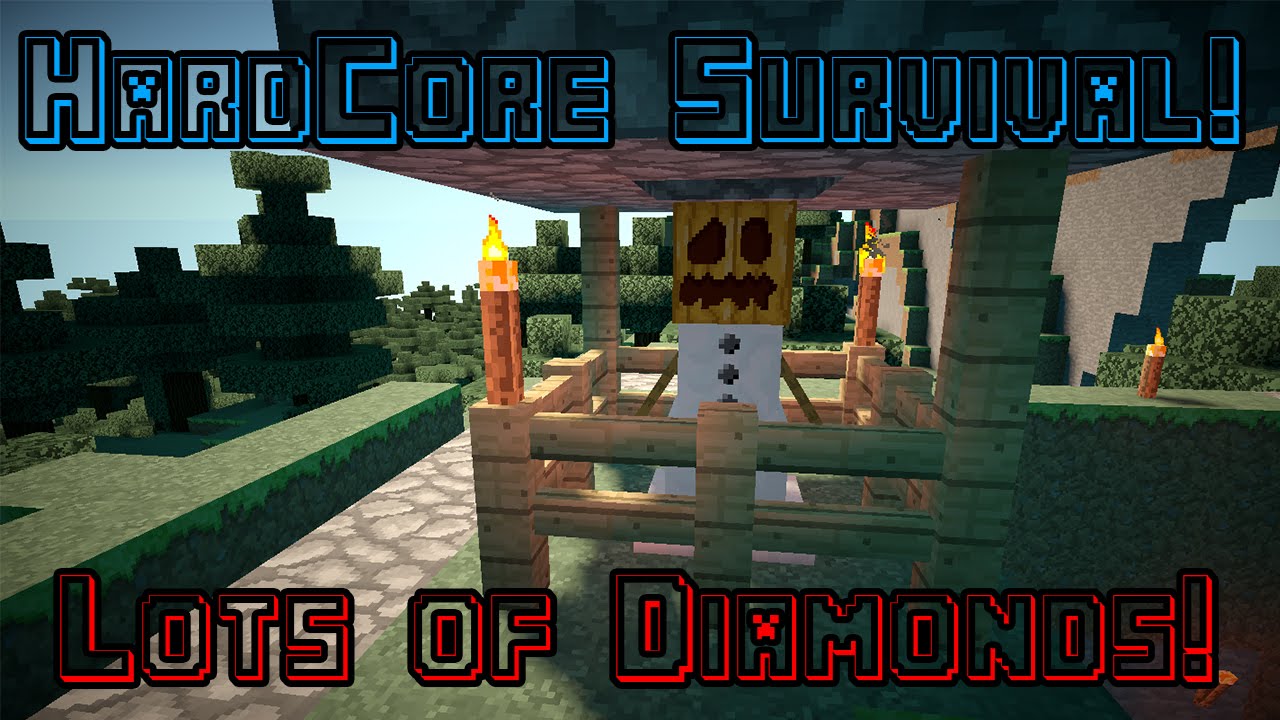 Canvas Hardcore Survival - Episode 2! SO MANY DIAMONDS! Minecraft 1.8 ...
