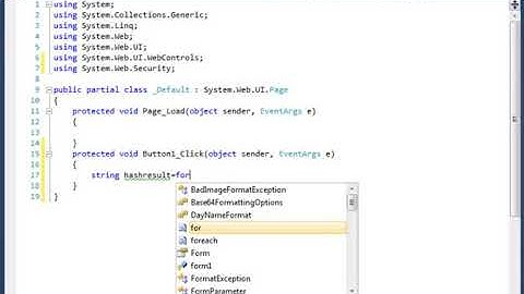 ASP C# How To Hash Password