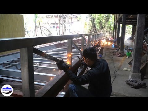 Video Cầu Căm Kìa ( T43 ) Gấp rút hàn xong lan can chuyển... - youtube