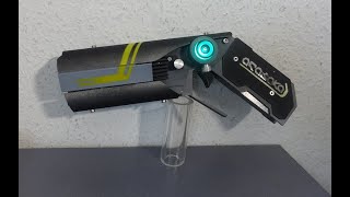 Cyberpunk laser blaster prop, another short demonstration