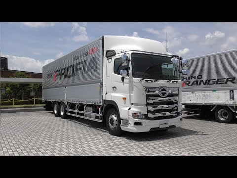 【4K動画】最新型（HINO）プロフィア（PROFIA）日野自動車（平成30年式）エンジン（2017年型）大型トラック