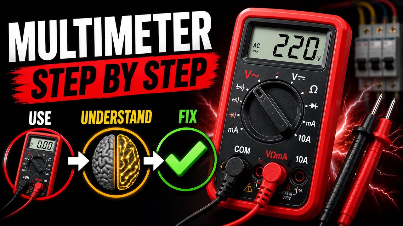 How to Use a Multimeter Step by Step | Beginner Guide ⚡ - YouTube