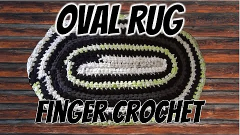 Stunning Oval Rug from Upcycled Clothing! Easy DIY Finger Crochet Tutorial