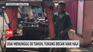 Usai Menunggu 20 Tahun, Tukang Becak Naik Haji