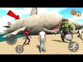 GIANT SHARK ATTACK ON BEACH 😱🦈 | WHO WILL SURVIVE? | Indian Bikes Driving 3D @HeligamerSSS