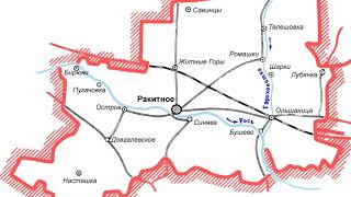 Карта Ракитянский район, Киевская область, Украина