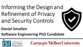 Carnegie Mellon University Thesis Defense: Daniel Smullen, Software Engineering PhD screenshot 1