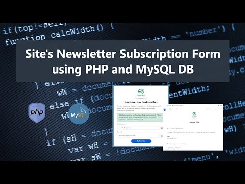 Site's Newsletter Subscription