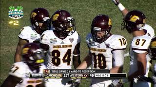 Bahamas Bowl Top 10 Moment - #1 - 2014: Central Michigan's furious comeback & 'Bahamas Relay' finish