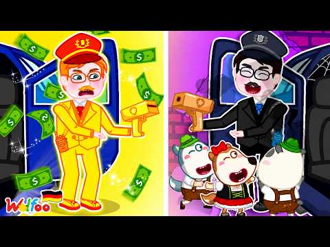 Wolfoo Geschichte 🐺 Reicher vs. armer Polizist! 👮‍♂️💰 Wer ist der bessere Polizist?