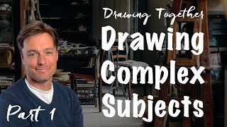 Its Complicated | Drawing Complex Subjects, Part 1
Learn pencil drawing techniques, develop your charcoal drawing skills, and boost your drawing skills by joining artists from around the world in Drawing Together, with Artists Network - Episode 113 Its Complicated | Drawing Complex Subjects, Part 1
This is the first in a 2-part drawing project in which we tackle complex subjects. Well talk through some strategies and techniques for managing our drawings as well as our minds to keep from being overwhelmed by all the stuff to draw in this studio full of stuff! Follow along using this reference image: https://bit.ly/3tWKbh7. (Image by Gabriella Clare Marino, via Unsplash)
We want to see your drawings! Share your finished pieces and any tips with us on the episode pages at Artists Network here: https://www.artistsnetwork.com/drawing-together-episode-113-artists-studio-part-1/
You can buy the materials I recommend now! Find more info here: https://www.artistsnetwork.com/drawing-together-live-video-streams/
Today, Im working with:
* Rives BFK cotton rag drawing paper
* Charcoal Pencils (a variety of hard and soft)
* Vine Charcoal
* Blending stump
* Kneaded and rubber erasers
Check out Scotts upcoming book: See, Think, Draw: An Easy Guide to Realistic Drawing and Beyond, now available on Amazon: https://www.amazon.com/See-Think-Draw-Realistic-Drawing/dp/1684620406
For more information about me and my work, visit: https://scottmaierart.com/
https://www.instagram.com/scott.l.maier/
Join artist Scott Maier, Wednesdays at 3PM EST.
ArtistsNetwork understands the power of art and were committed to providing resources for artists at every step in your journey. Learn more at https://www.artistsnetwork.com/ and find more video resources at https://www.artistsnetwork.com/store/artists-network-tv-video-subscription
This series is designed to provide useful drawing tips for beginners and artists of all levels learn how to draw in charcoal, graphite, chalk, and more! Well cover topics such as: how to draw a realistic eye, drawing eggs, rose drawing, drawing landscapes, how to draw hair, drawing portraits and faces, how to draw hands, and more! Its Complicated | Drawing Complex Subjects, Part 1