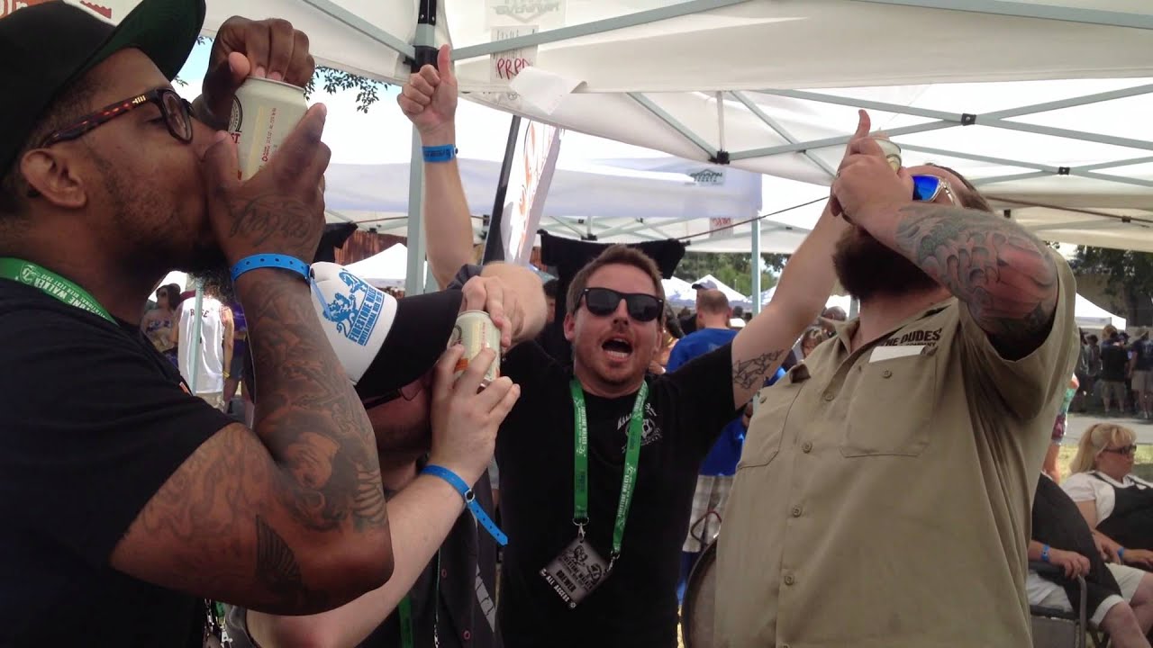 The Full Pint and Big Jay Shotgunning Cans of Ballast Point Sculpin IPA