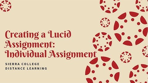 Creating a Lucid Assignment: Individual Assignment