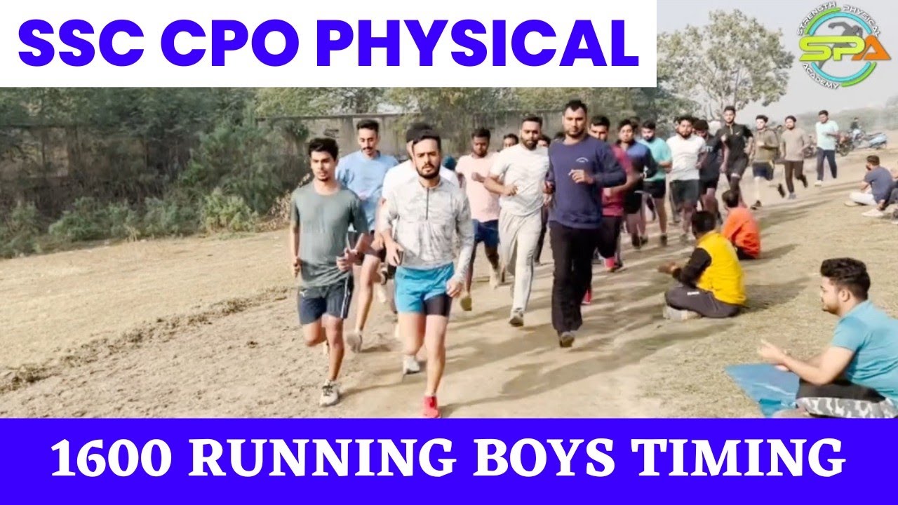 SSC CPO Physical 1600 mtr boys running timing (test-2) || # ...