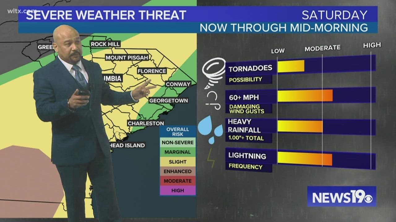 Strong to severe weather possible through early Saturday morning - YouTube