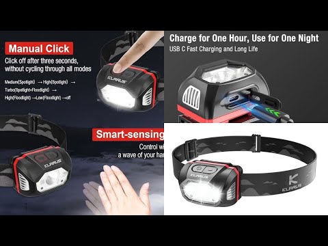 Klarus HL1 LED-hoofdlamp – 1200 Lumen, 7 Modi, IPX6-waterdicht En 100 Uur Batterijduur
